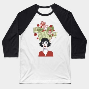 Amelie Illustration Baseball T-Shirt